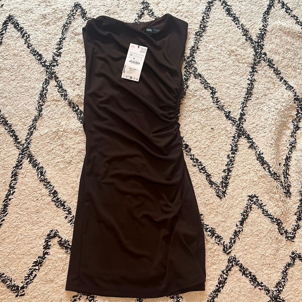 Zara bodicon ruched dress